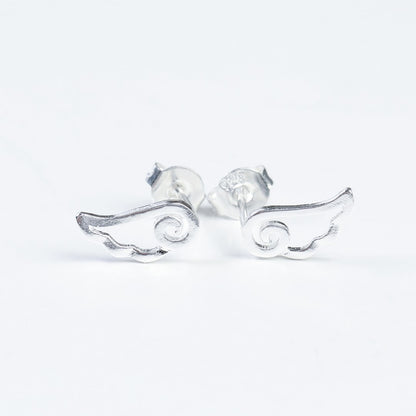 Angel Wings Sterling Silver Stud Earrings