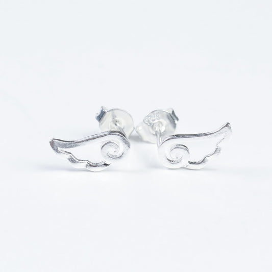 Angel Wings Sterling Silver Stud Earrings