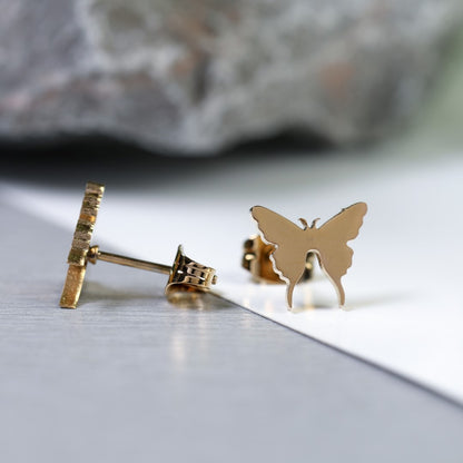 Butterfly Shaped Stainless Steel Stud Earrings