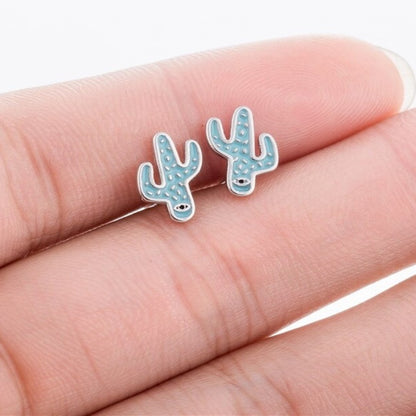 Cactus-Shaped-Sterling-Silver-Stud-Earrings- (5)