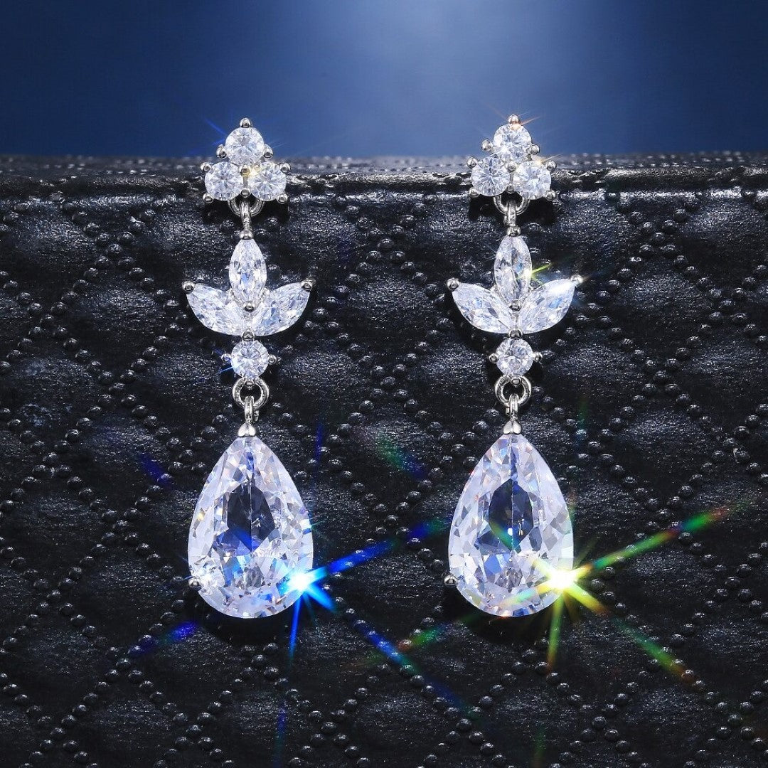 Classy-Bridal-Cubic-Zirconia-Teardrop-Earrings- (2)