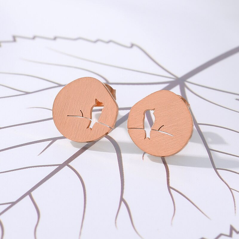 Bird On A Branch Stud Earrings in Gold, Silver & Rose Gold