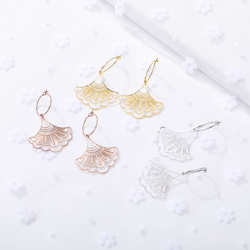 Flower Shaped Boho Pair of Earrings in Gold, Silver & Rose Gold