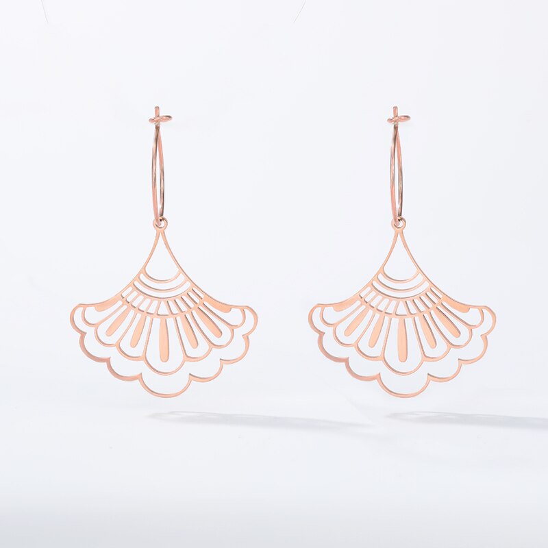 Flower Shaped Boho Pair of Earrings in Gold, Silver & Rose Gold