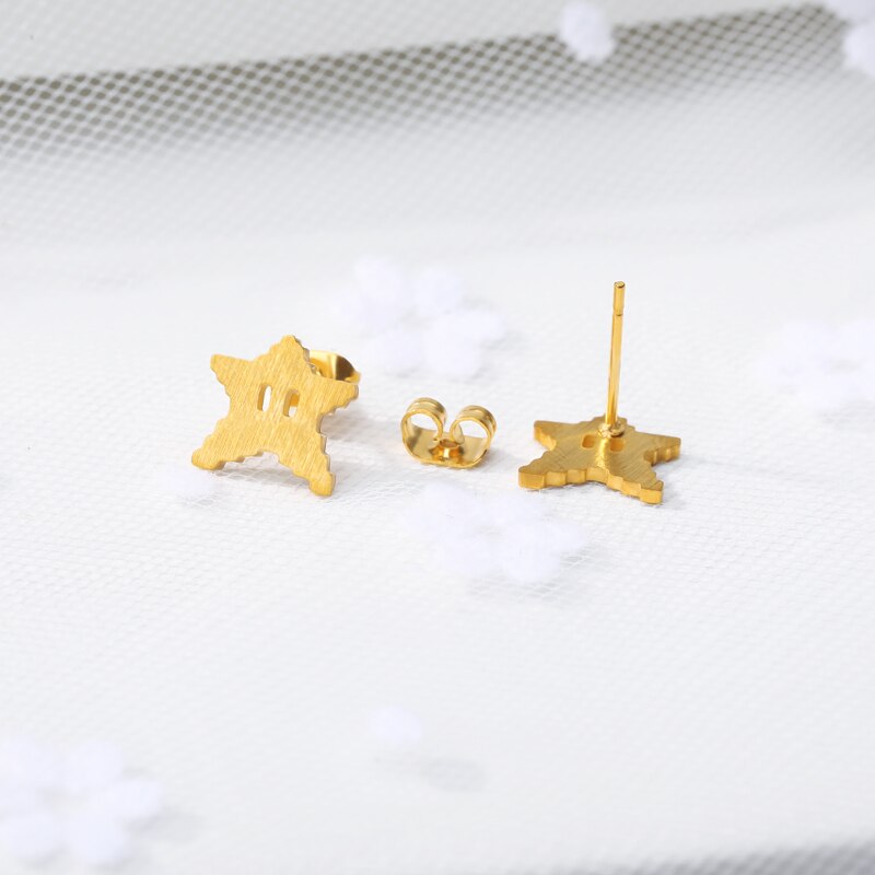 Shiny Starfish Shaped Stud Earrings in Gold, Silver & Rose Gold