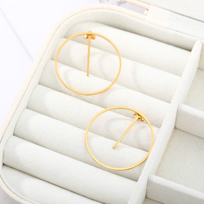 Circle Elegant Earrings for Women in Gold, Silver & Rose Gold