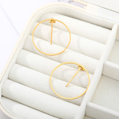 Circle Elegant Earrings for Women in Gold, Silver & Rose Gold