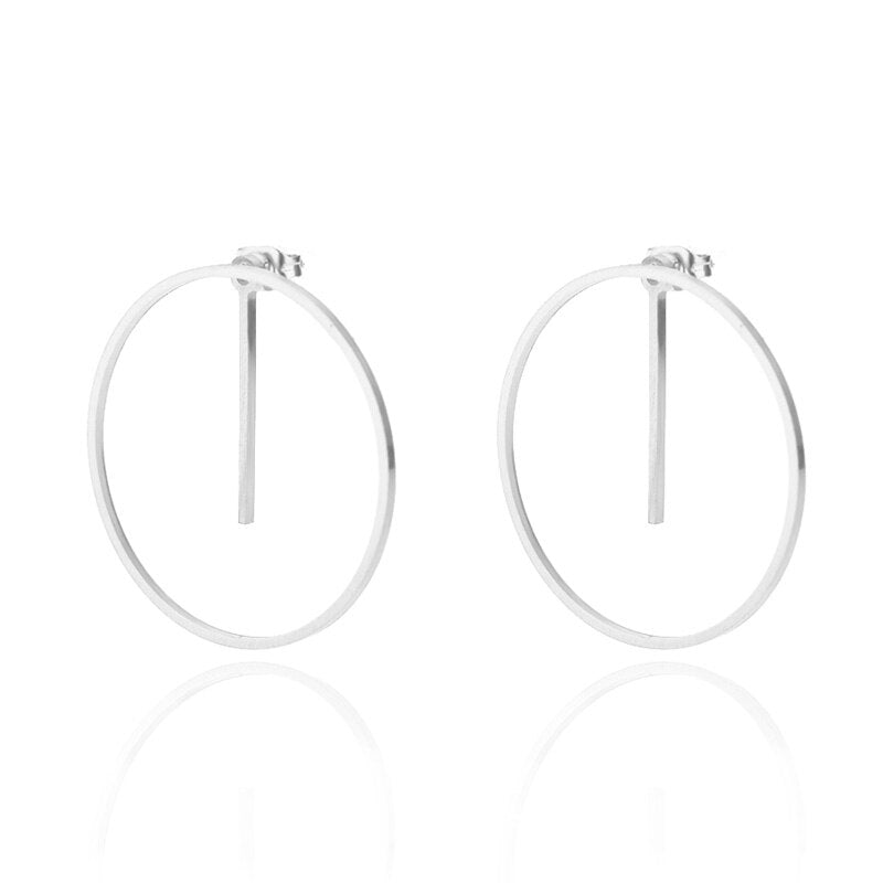 Circle Elegant Earrings for Women in Gold, Silver & Rose Gold