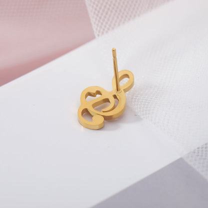 Music & Notes Stud Earrings For Women & Kids in Gold & Rose Gold