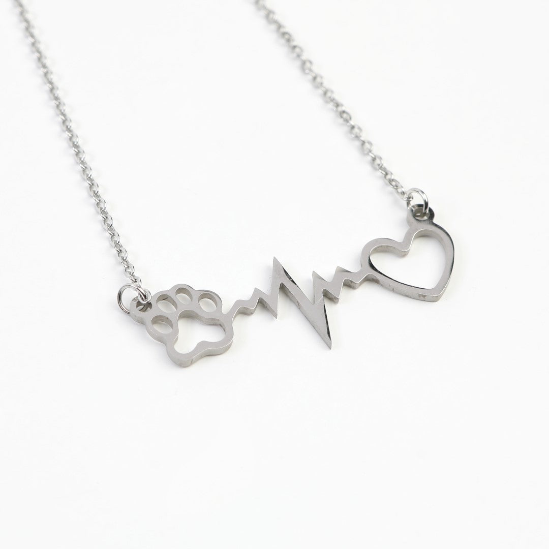 Heart-And-Paw-Stainless-Steel-Matinee-Necklace- (2)