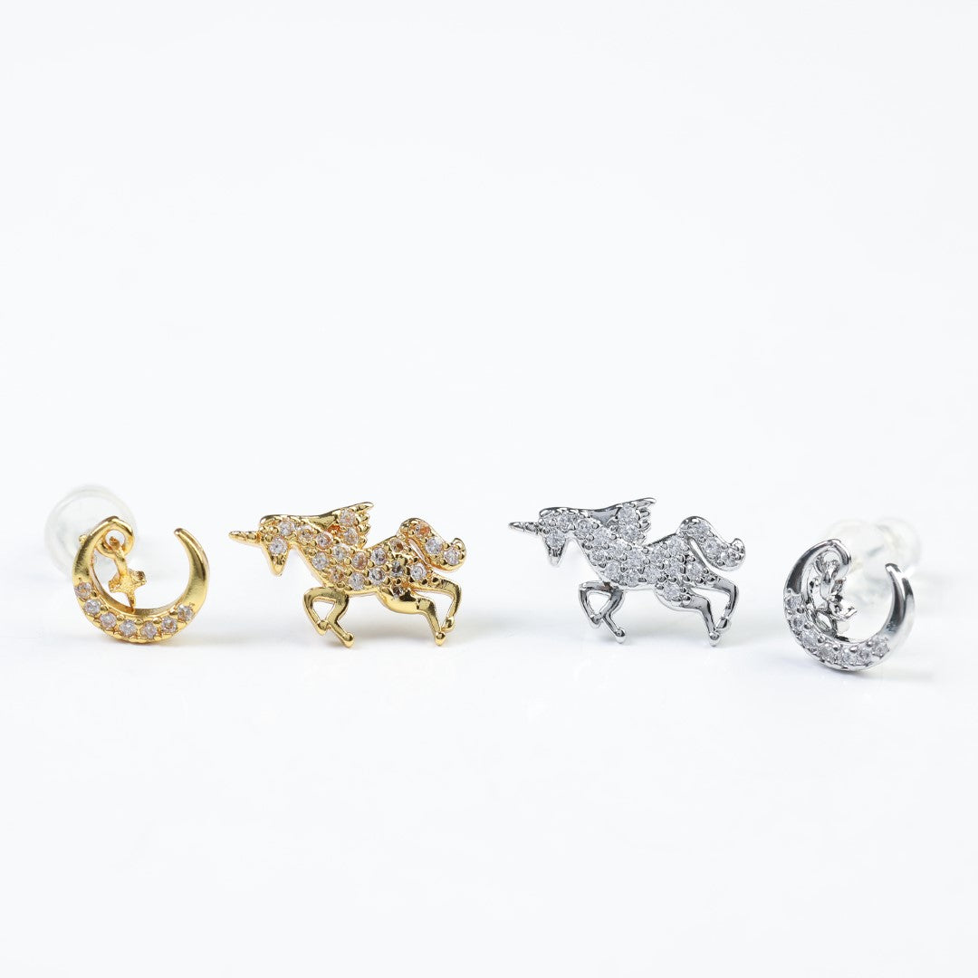 Horse-And-Moon-Sterling-Silver-Stud-Earrings- (1)