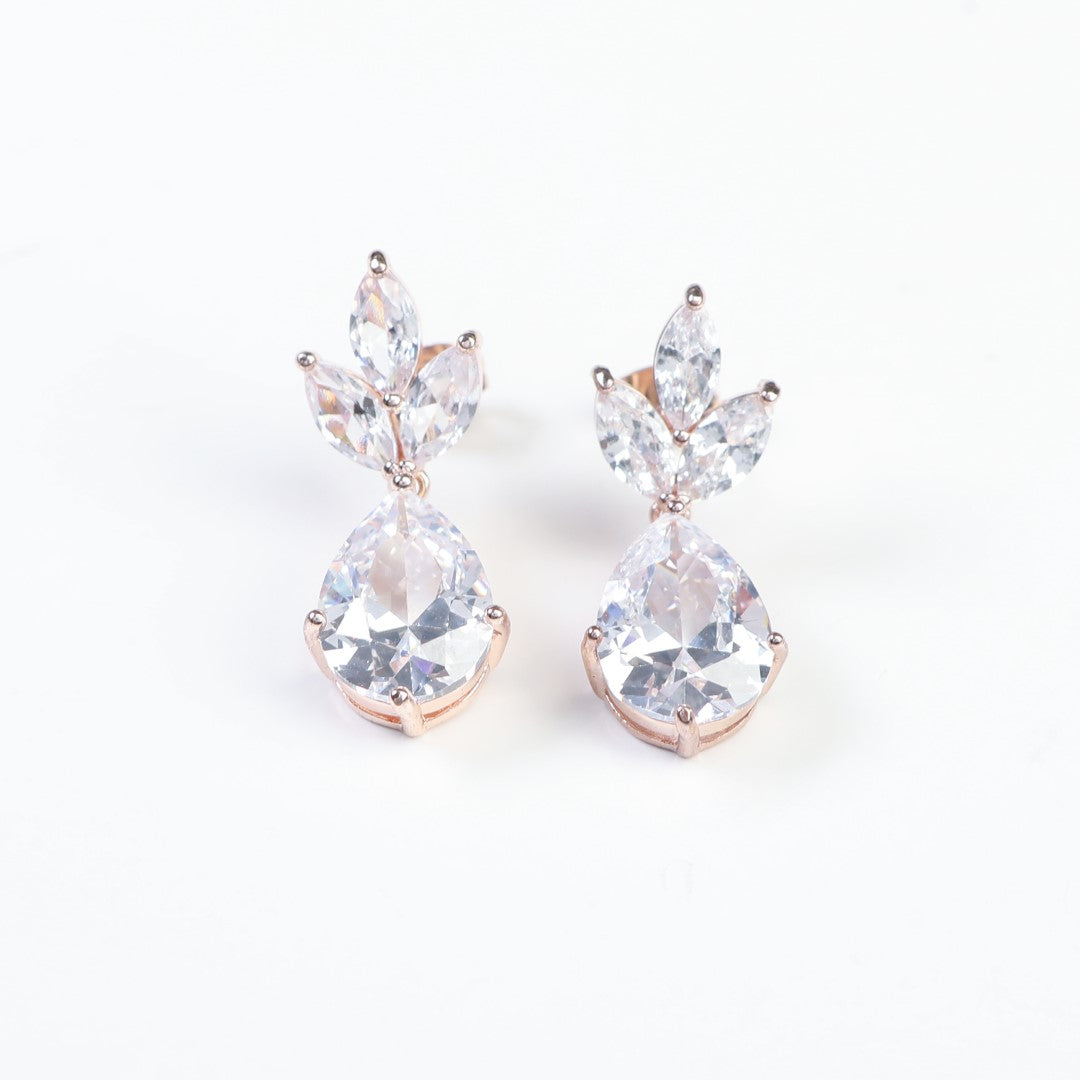 Leaf-And-Gem-Cubic-Zirconia-Teardrop-Earrings- (2)