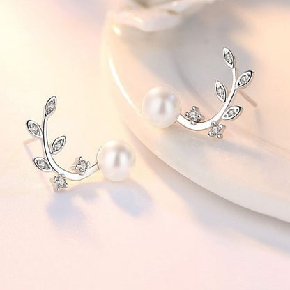 Leaf-And-Pearl-Bridal-Cubic-Zirconia-Drop-Earrings- (5)