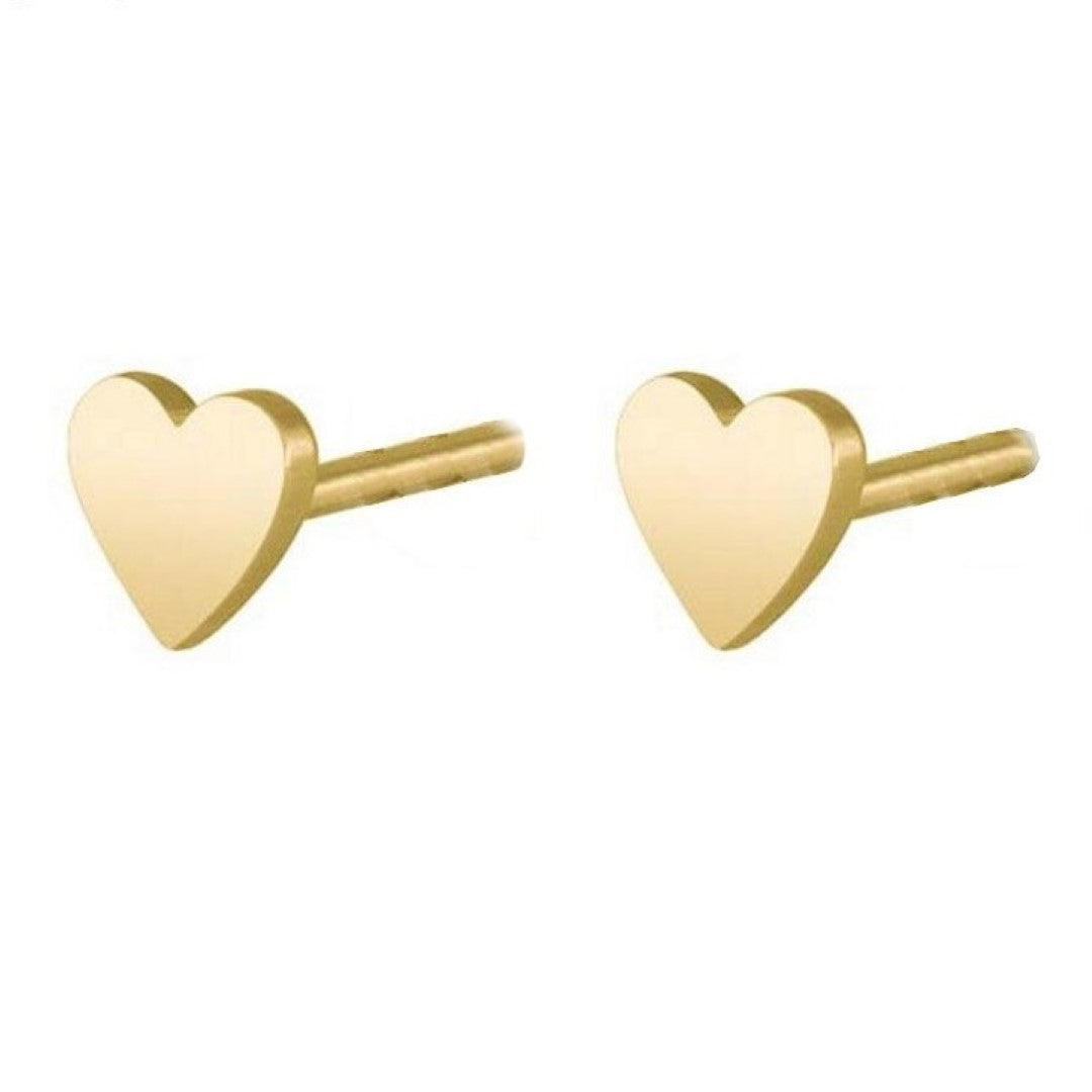 Little Heart Stainless Steel Stud Earrings