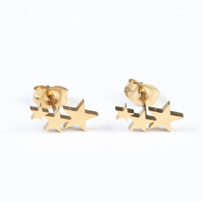 Little Stars Stainless Steel Stud Earrings