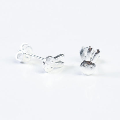 Small Rabbit Sterling Silver Stud Earrings