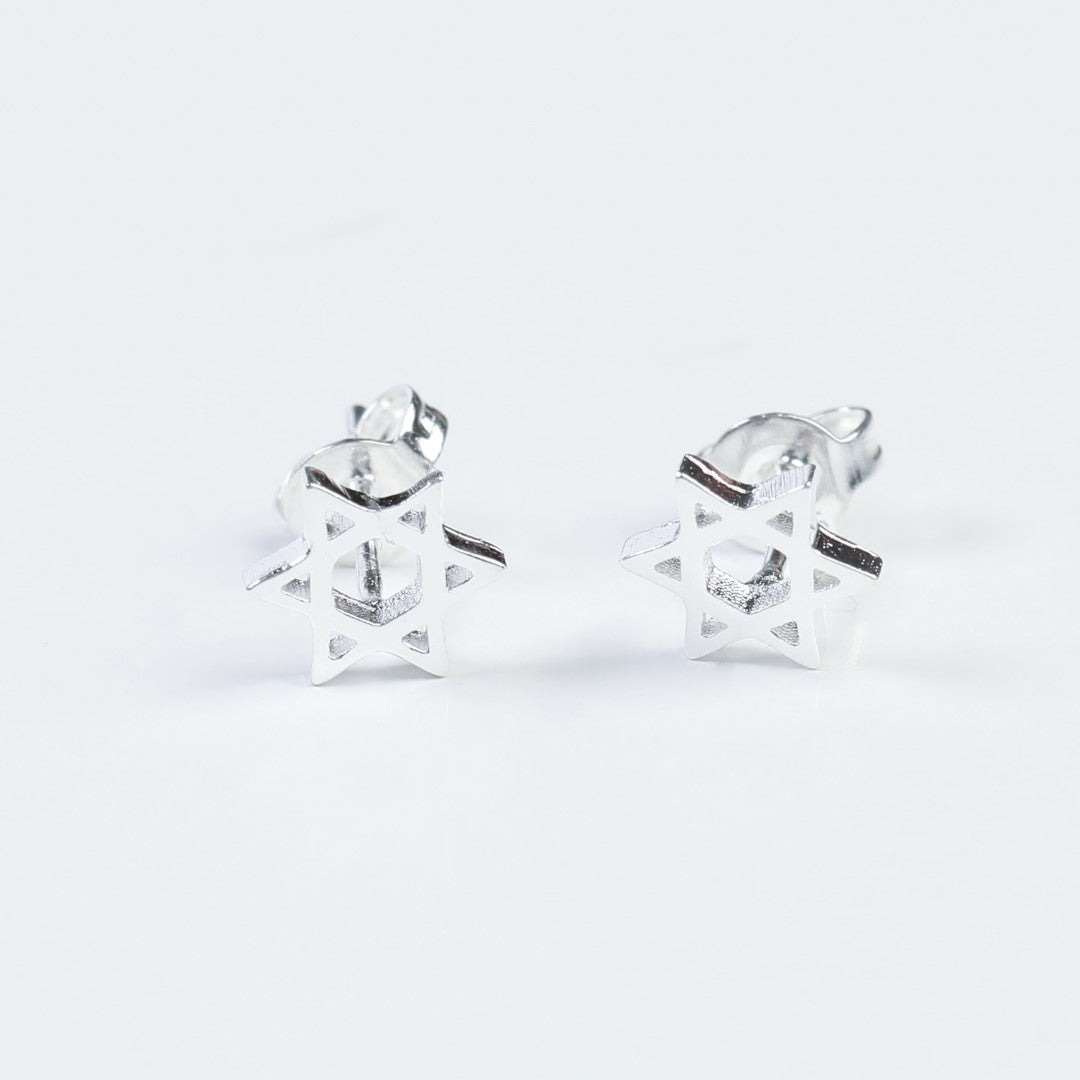 Small Star Sterling Silver Stud Earrings