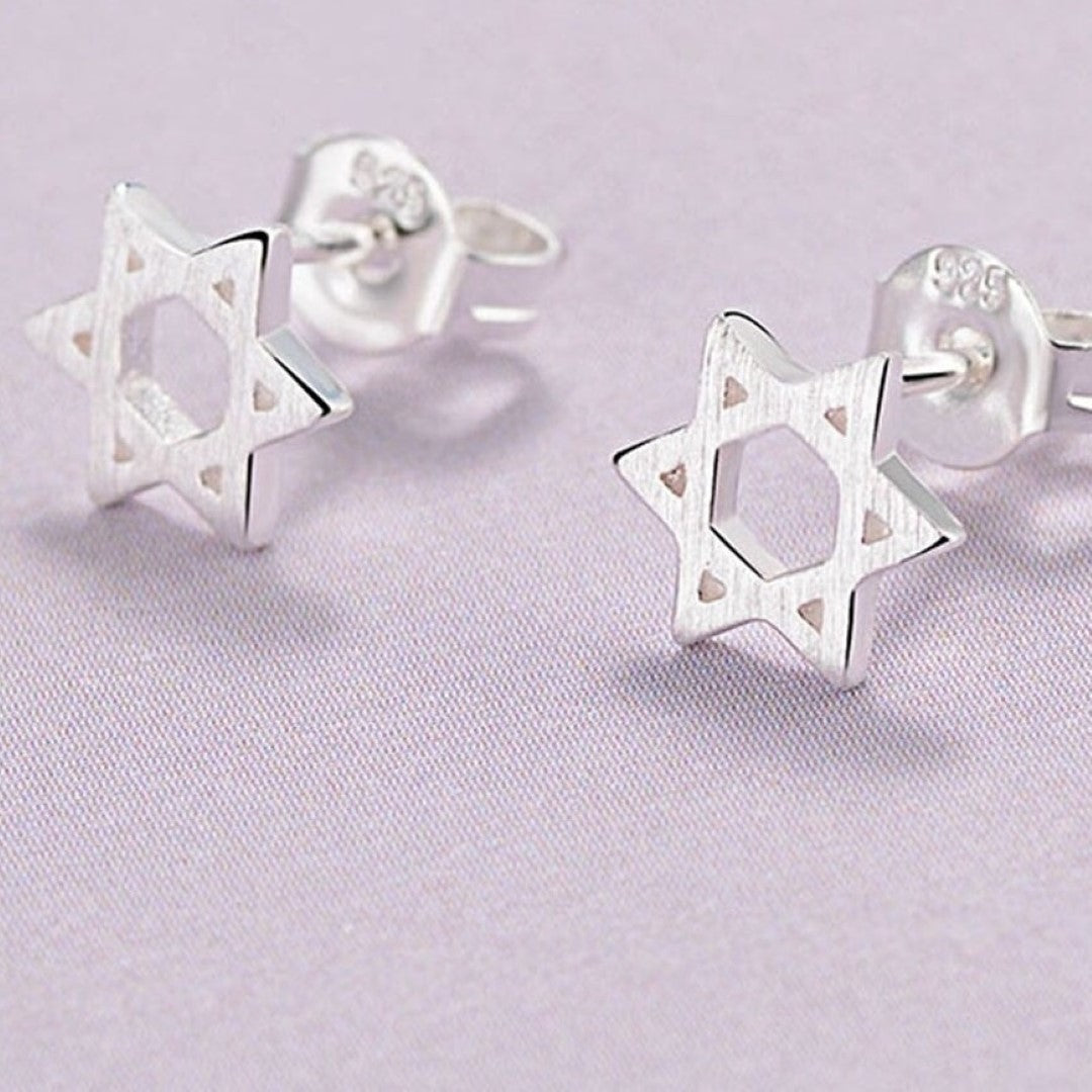 Small Star Sterling Silver Stud Earrings