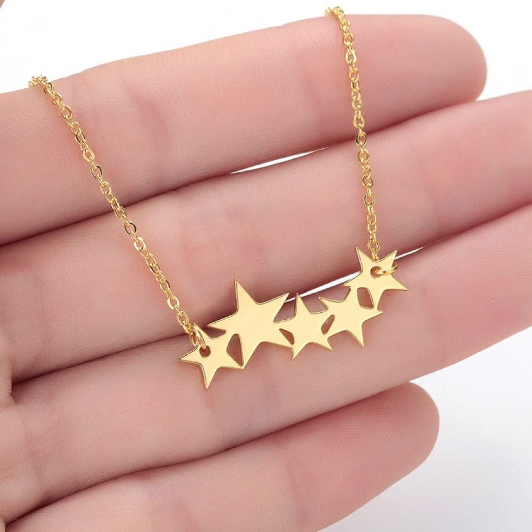 Stars-Stainless-Steel-Princess-Necklace- (5)