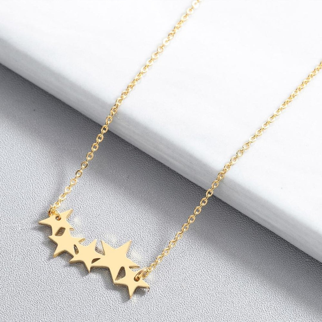 Stars-Stainless-Steel-Princess-Necklace- (7)