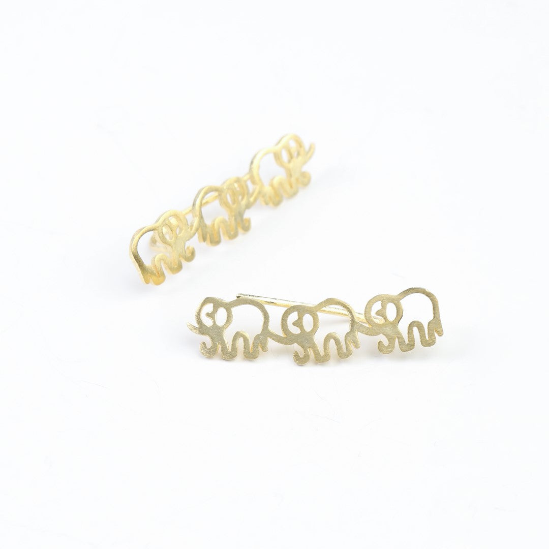 Tiny-Elephants-Brass-Cuff-Earrings- (7)