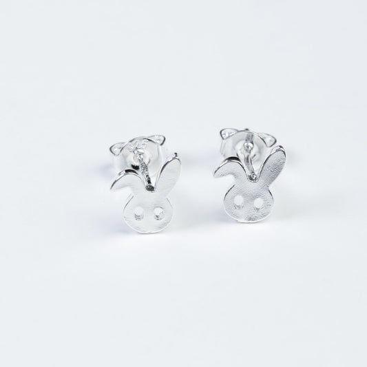 Tiny Rabbit Sterling Silver Stud Earrings