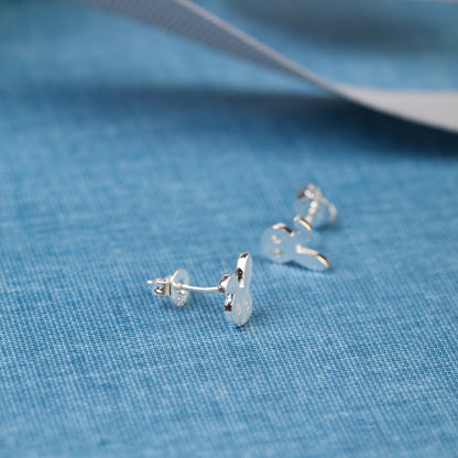 Tiny Rabbit Sterling Silver Stud Earrings