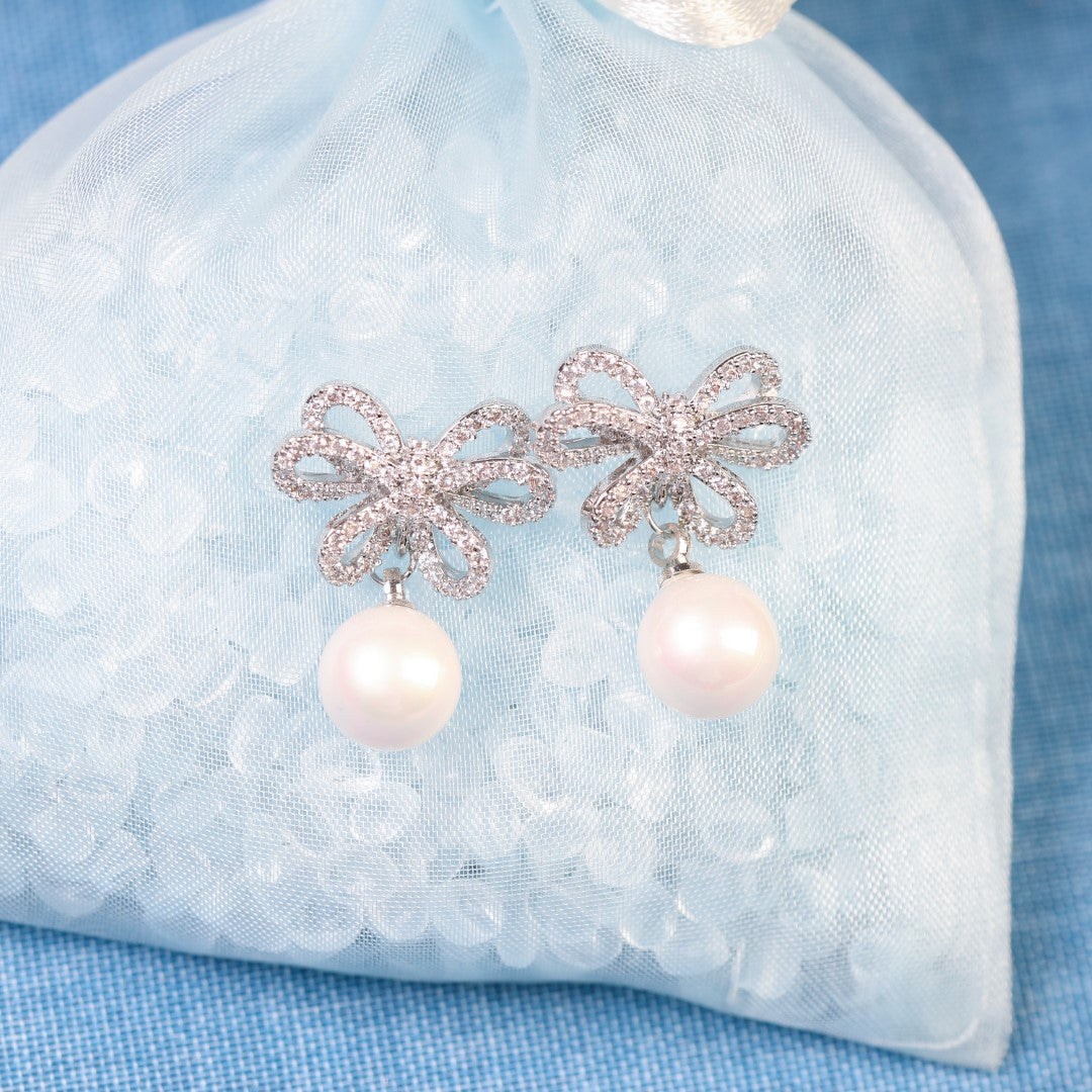 Tiny-Wedding-Pearl-Cubic-Zirconia-Drop-Earrings- (4)