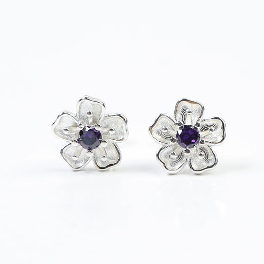 Zirconia-Flower-Shaped-Sterling-Silver-Stud-Earrings- (1)