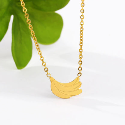 Bunch of Bananas Pendant Women's Necklace in Gold, Silver & Rose Gold