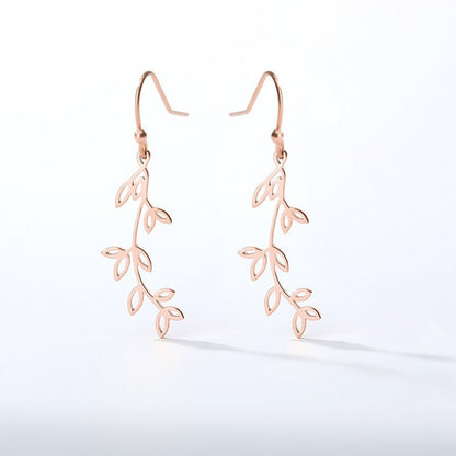 Boho Style Leaves Shaped Earrings for Women in Gold, Platinum & Rose Gold