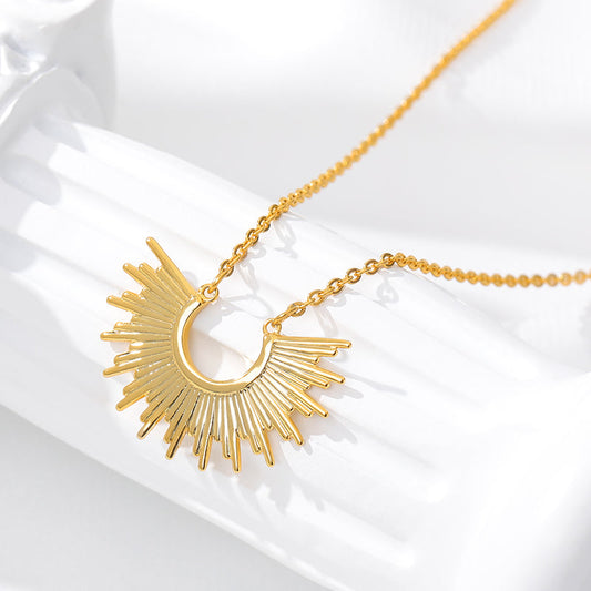 Unique Sunshine Women's Necklace in Gold, Silver & Rose Gold