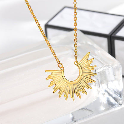 Unique Sunshine Women's Necklace in Gold, Silver & Rose Gold